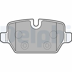 1x Bremsbelagsatz, Scheibenbremse DELPHI LP2247 passend für MINI