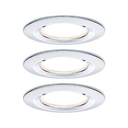 Paulmann Nova Bad-Einbauleuchte 3er Set LED LED 18 W IP44 Chrom (glänzend)