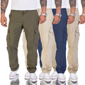 Herren Cargo Hose Chinohose Herrenhose Seitentaschen Outdoor Cargohose H-194