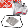 FEBI Getriebefilter + Dichtung + 7L Getriebeöl für AUDI A6 S6 RS6 C5 A8 S8 5HP24