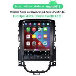 8Kern 4+64GB Android 13 Apple Carplay Autoradio GPS WIFI 4G Für Opel Astra J ECO