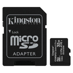 Speicherkarte Kingston 32GB microSDHC Canvas Select Plus 10 MB/s SD Karte