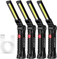 4X COB LED KFZ ARBEITSLEUCHTE AKKU WERKSTATTLAMPE HANDLAMPE TASCHENLAMPE MAGNET