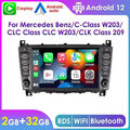 DAB+Autoradio für Mercedes Benz C/CLK/G Klasse W203 W209 Android 12 Carplay 32GB