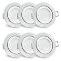RW-2 flacher LED Bad Einbaustrahler IP44 Alu rund inkl. LED 230V 5W neutralweiß