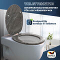 Homseat WC Sitz Toilettendeckel aus MDF Holzkern Toilettensitz mit Klodeckel