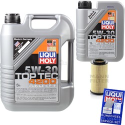 INSPEKTIONSKIT FILTER LIQUI MOLY ÖL 6L 5W-30 für Hyundai Grandeur TG 3.3 Sonata