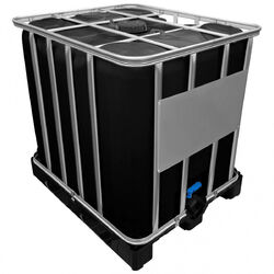 1000l IBC Container Regenwassertank Tank SCHWARZ ECOline auf PE-Palette NEUneuer IBC Wassertank – schwarz eingefärbt für einen opt