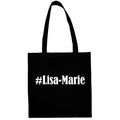 Tasche Beutel Baumwolltasche #Lisa-Marie Hashtag Einkaufstasche Schulbeutel Turn