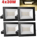 4x10W 12V LED Fluter Flutlicht Strahler Außen Scheinwerfer Lampe Licht Warmweiß