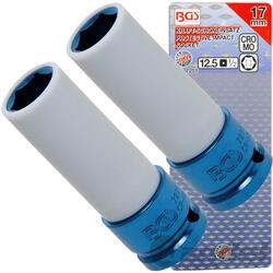2x BGS FELGEN-SCHLAGSCHRAUBER-NUSS SW 17mm RADBOLZEN IMPACT RADNUß SCHON-EINSATZ