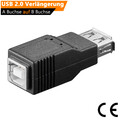 USB 2.0 Adapter A Kupplung auf B Buchse 3.0 USB für Drucker Scanner Verlängerung