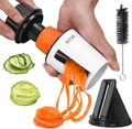 Spiralschneider Hand für Gemüsespaghetti - XREXS 2 in 1 Gemüseschneider, Gemüse