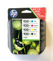 4x Original Tinte HP Officejet 6000 6500A Plus 7000 7500 Nr. 920XL Cartridge Set