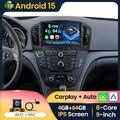 4+64GB Android 15 Apple Carplay Autoradio GPS Navi Für Opel Insignia 2008-2012