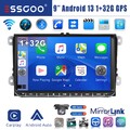 32G Android 13 Carplay Autoradio GPS RDS KAM Für VW GOLF 5 6 Touran Caddy Tiguan