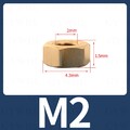 H59 Messing Sechskant Muttern DIN 934 Sechskantmutter M1.4 M1.6 M2 M2.5 M3 - M24