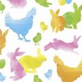 4 Servietten Kaninchen Hase Colourful Rabbits IHR Hühner Eier bunt Ostern