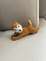 Nintendogs Kuscheltier Spielzeug-liegender Hund Shiba Inu weiß Braun -ca. 17 Cm