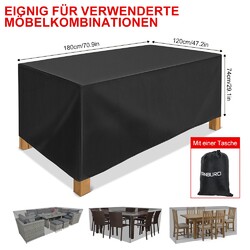 Gartentisch Abdeckung Wasserdicht Schutzhülle Gartenmöbel Abdeckplane Garnitur