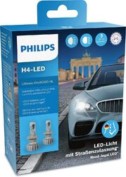 Original Philips Ultinon Pro6000 H4 LED LED mit Straßenzulassung Birne Lampe