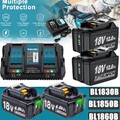 4X 12,0AH Akku Für Makita 18V 6,0Ah 8,0Ah BL1860B BL1850B BL1830B / Ladegerät DE