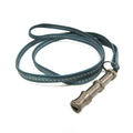 Hermes Whistle for dog Hund Pfeifen Leder Metall Blau Jean BF571483