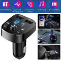 FM Transmitter Auto Bluetooth Kfz Radio Adapter mit Dual USB Ladegerät für Handy