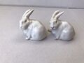 Paar königliche weiße Kaninchen 1691 - ca. 5,5 cm hoch