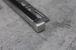 10 x Fliesenschiene Quadrat Fliesenprofil Edelstahlschiene V2A L250cmVorteilspack Quadratprofil / 8 - 10 - 11 - 12,5 mm