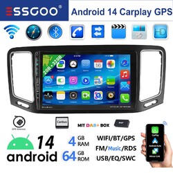Android 14 Autoradio 4+64G Carplay GPS DAB+ Für VW Sharan 7N 7N1 II Alhambra MK2