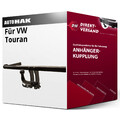 Für VW Touran Typ 1T3 (Auto Hak) Anhängerkupplung horizontal abnehmbar neu