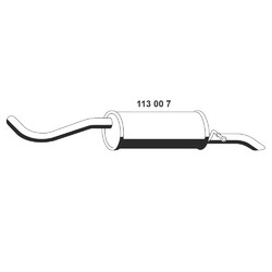 ERNST 113007 Endschalldämpfer für VW Fox Schrägheck (5Z1, 5Z3, 5Z4) Auspuff
