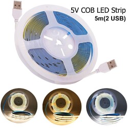 2m 3m 5m LED COB Streifen WW/NW/CW 12V 24V Lichtband Stripe keine Lichtpunkte