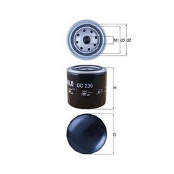 1x Ölfilter MAHLE OC 236 passend für AUDI CHRYSLER DAIHATSU DODGE FIAT FORD