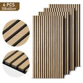 Wandpaneele 120x60cm 3D Holz Wandverkleidung 4 Stück Natur Akustik Holzpaneele