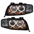 DEPO Xenon D2S Design Scheinwerfer Angel Eyes für Audi A6 4B C5 Bj. 01-04 Black
