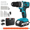 3 In1 Akku Schlagbohrschrauber Set Mit 2x3.0Ah Akku Akkuschrauber Für Makita 18V