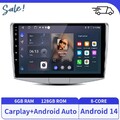 Android 14 Autoradio 6+128GB CarPlay GPS Navi SWC Für Vw Passat B6 B7 CC Magotan