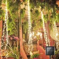 200LED Solar Lichterkette Wasserfall Baum String Lichter Außen Garten Party Deko