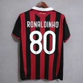 2009/10 AC Milan Mailand Ronaldinho #80 Retro-Heimtrikot Kurzarm