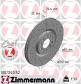 2x ZIMMERMANN Bremsscheibe 100.1240.52 für SEAT VW AUDI SKODA