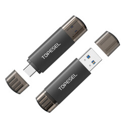 TOPESEL 2 Stück 32GB 64GB 128GB USB 3.0 Type C USB Stick Speichermedien Memory 