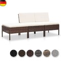 Gartenmöbel 3-tlg. Poly Rattan Sitzgruppe Lounge Sofa mehrere Auswahl vidaXL
