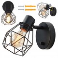 Wandleuchte Innen Vintage Dimmbar Wandleuchte mit Schalter Industrial Wandlampe
