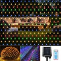 Solar Lichternetz Fassaden LED Lichterkette Halloween Lichtervorhang Fenster