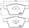 Bremsbelag Satz Bremsscheibe Scheibenbremse für Volvo 99-14 Vorne Brembo P86022