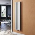 Design Heizkörper Flachheizkörper Wandheizung Vertikal Weiß 1800x357mm Röhren 