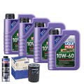 Motoröl 10W60 LIQUI MOLY Synthoil Race Tech Gt1 4L+MAHLE Ölfilter +Spülung