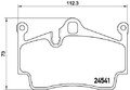 BREMBO Bremsbelagsatz, Scheibenbremse P 65 028 für PORSCHE